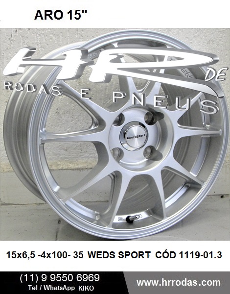 4 RODAS 15 X 6,5 – FUR 4 X 100 – ET 35 WEDS SPORT | HR Rodas e